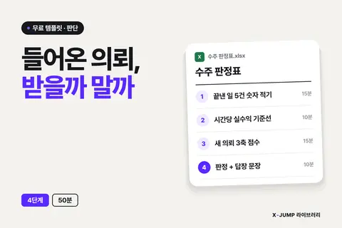 들어온 의뢰를 받을지 거절할지 가려내는 방법, 4단계