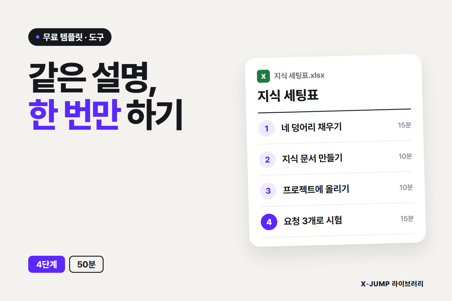 같은 설명을 매번 다시 하고 있을 때