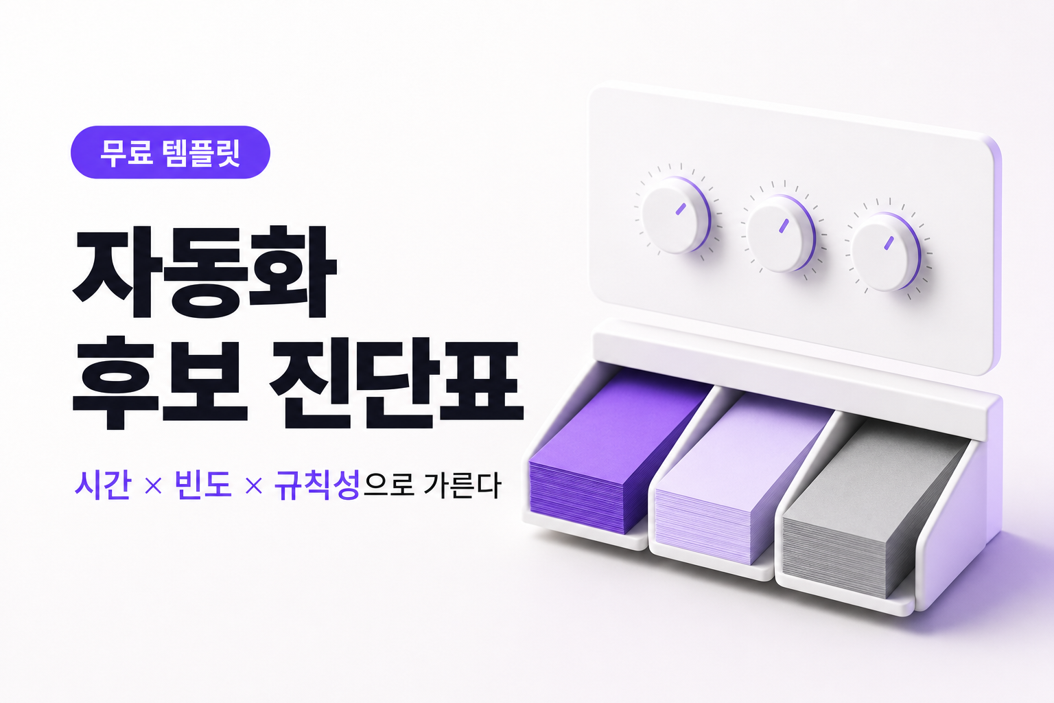 같은 일을 매주 반복하고 있을 때 — 자동화 판정