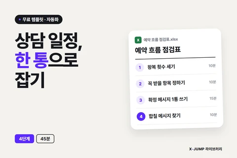상담 일정 메시지 왕복을 한 통으로 끝내는 방법, 4단계