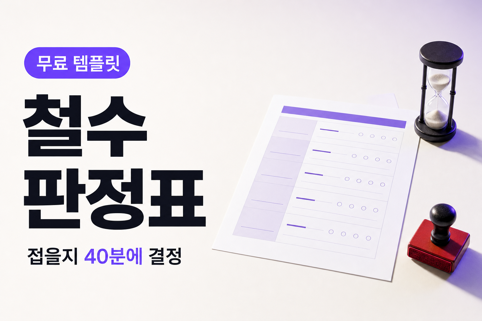 접을지 계속할지 40분에 판정하는 방법, 4단계