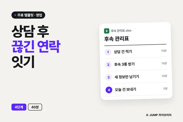 상담은 잘 끝났는데 연락이 끊길 때