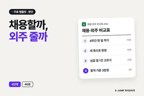 사람을 쓸지 외주를 줄지 못 정할 때