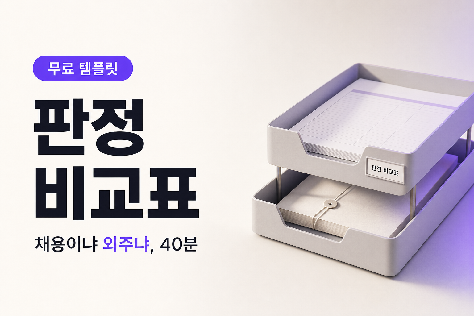 사람을 쓸지 외주를 줄지 못 정할 때
