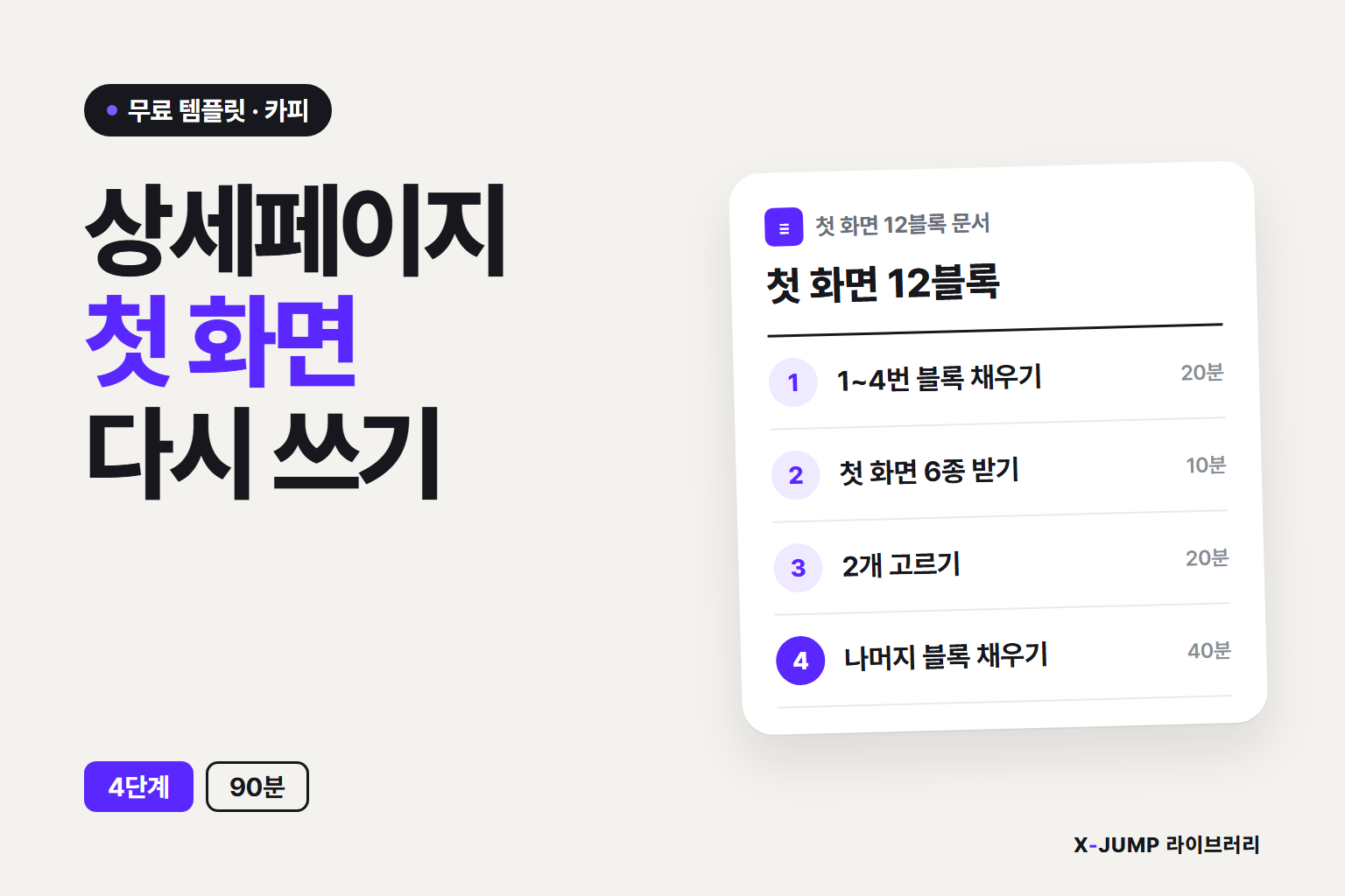상세페이지는 만들었는데 안 팔릴 때 — 첫 화면 카피