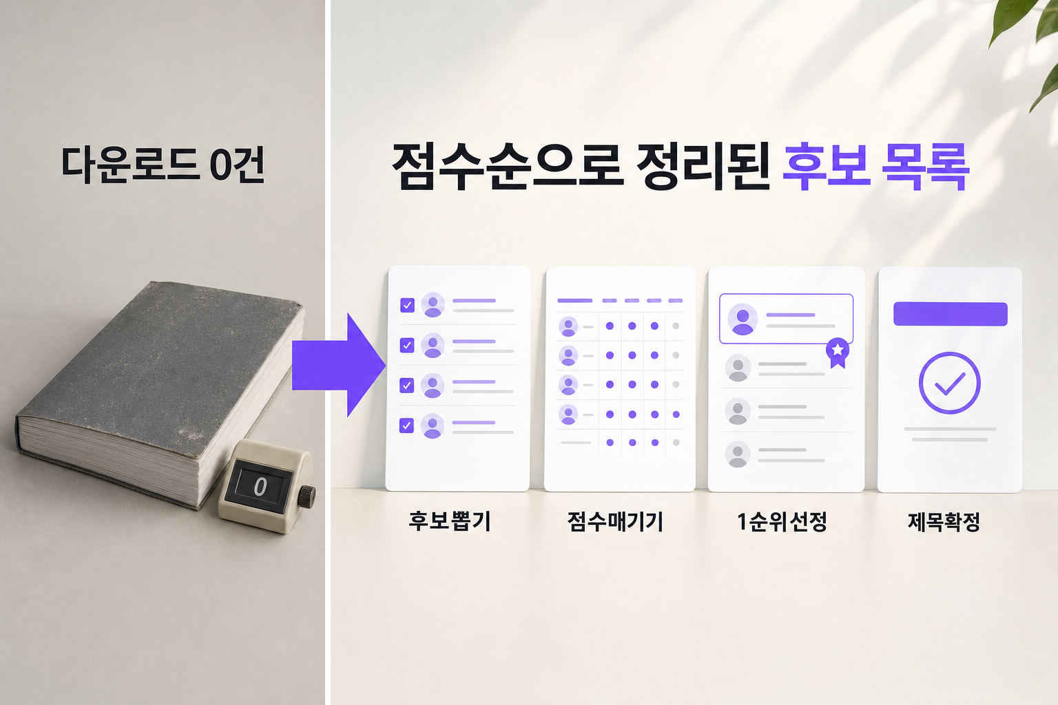 무료 자료에 다운로드가 0건일 때 — 문제와 해결을 한 장으로 정리한 인포그래픽