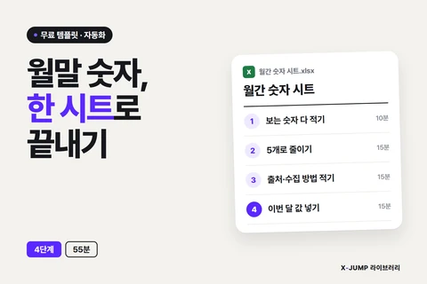 월말 숫자 정리를 클로드로 끝내는 방법, 4단계