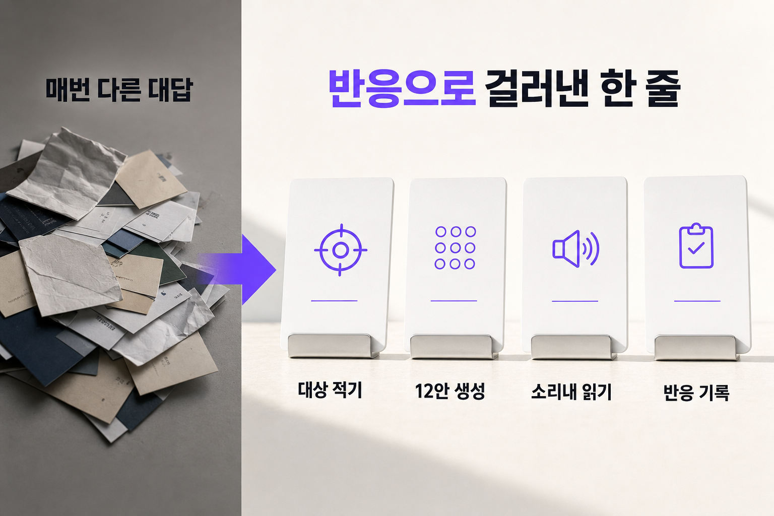 나를 한 줄로 소개 못 할 때 — 문제와 해결을 한 장으로 정리한 인포그래픽