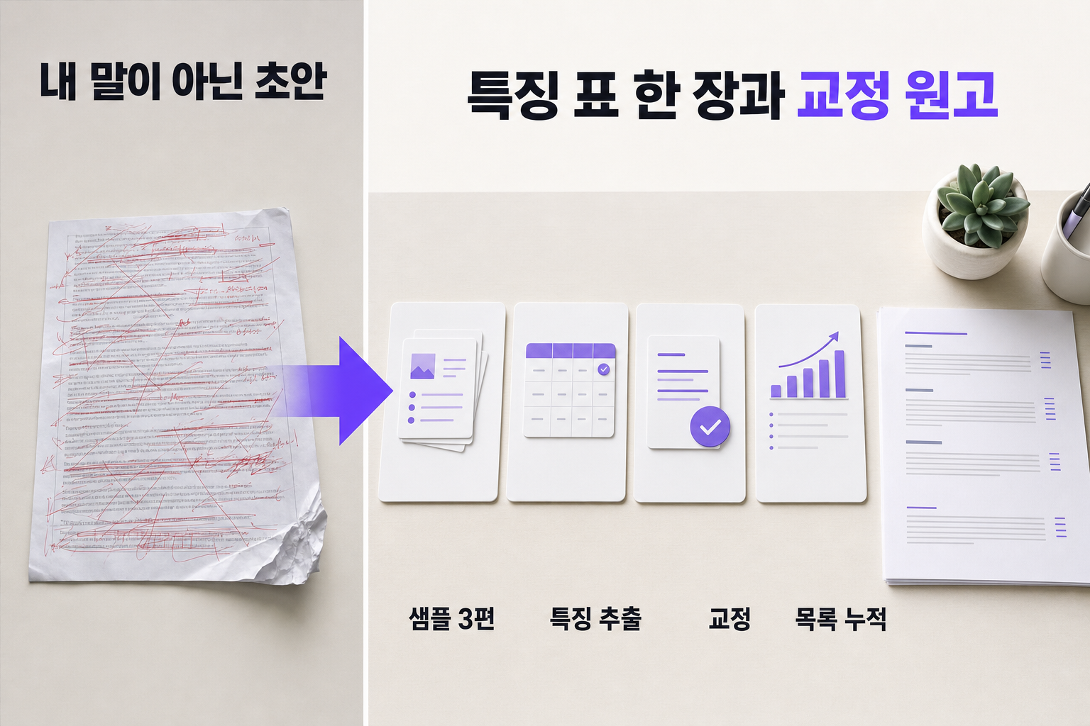 AI가 쓴 티가 나서 못 쓸 때 — 문제와 해결을 한 장으로 정리한 인포그래픽