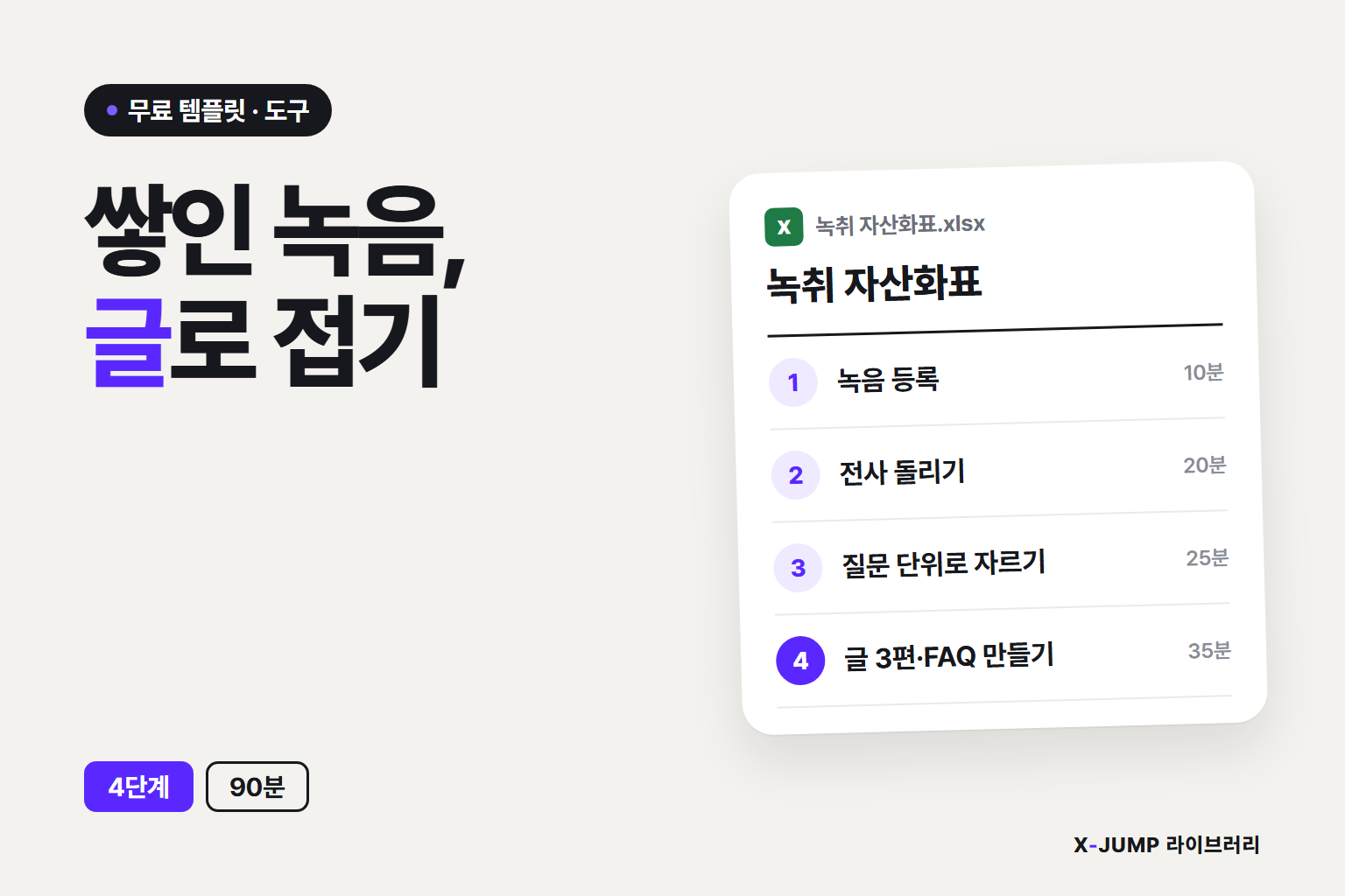 녹음은 쌓이는데 글이 안 나올 때