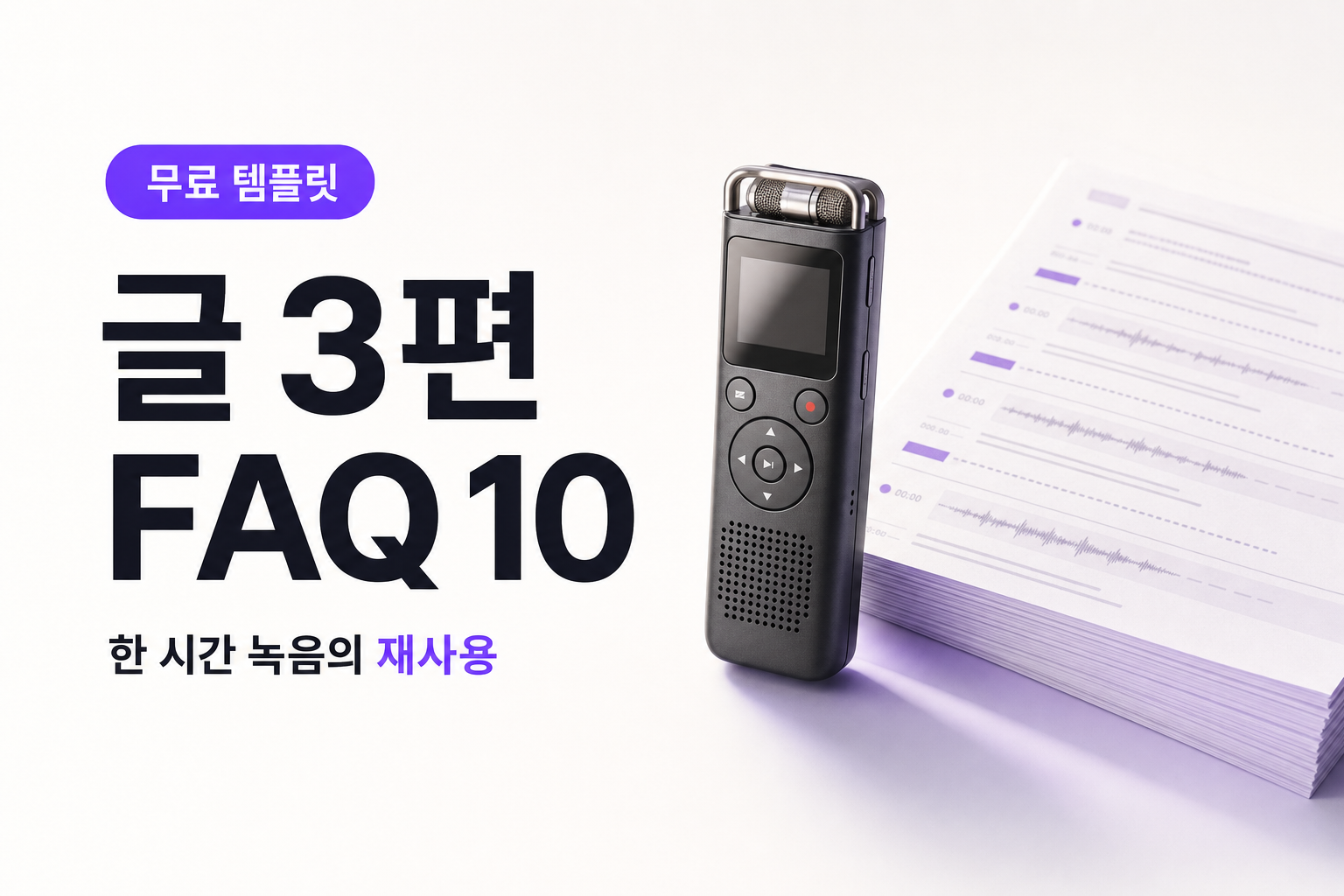 녹음은 쌓이는데 글이 안 나올 때